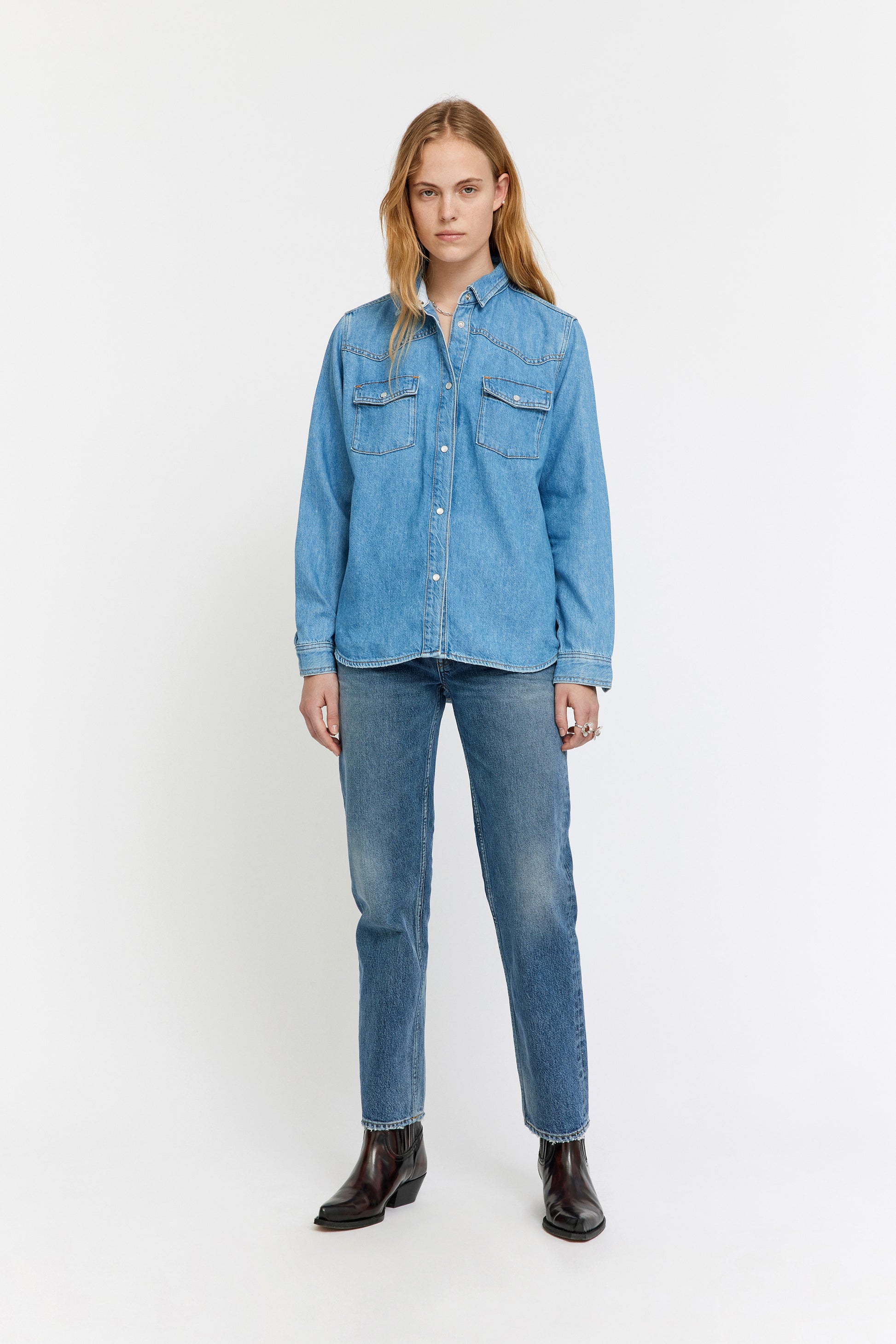 Won Hundred Women Pernilla Shirt Denim Blue