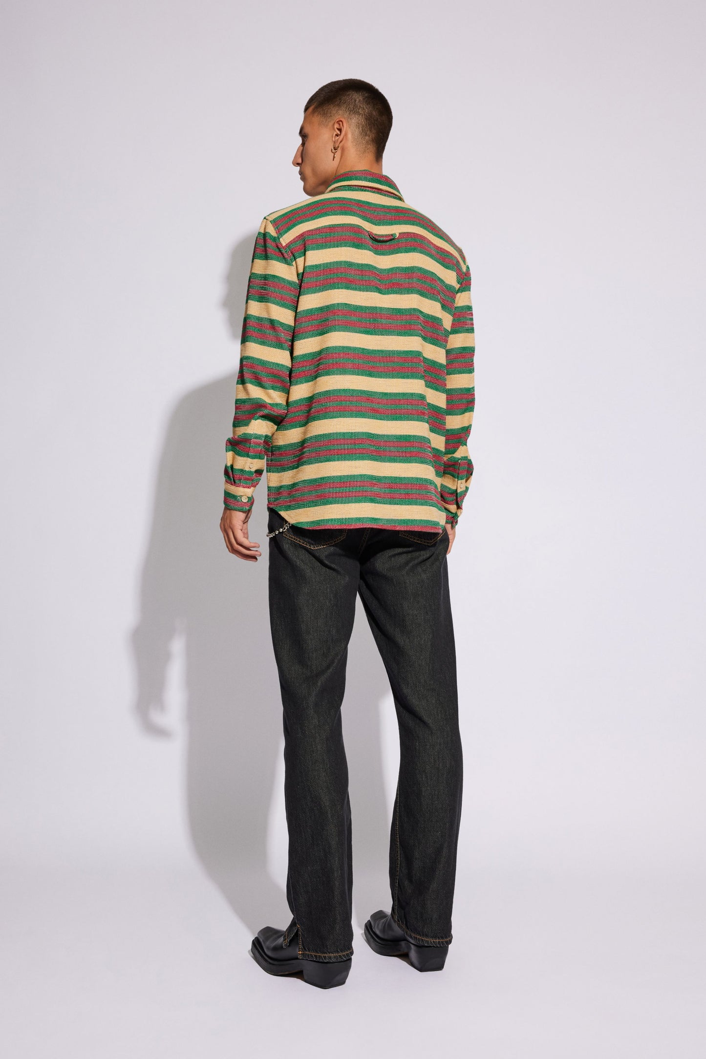 Won Hundred Men Poul Shirt Shirt Stripe