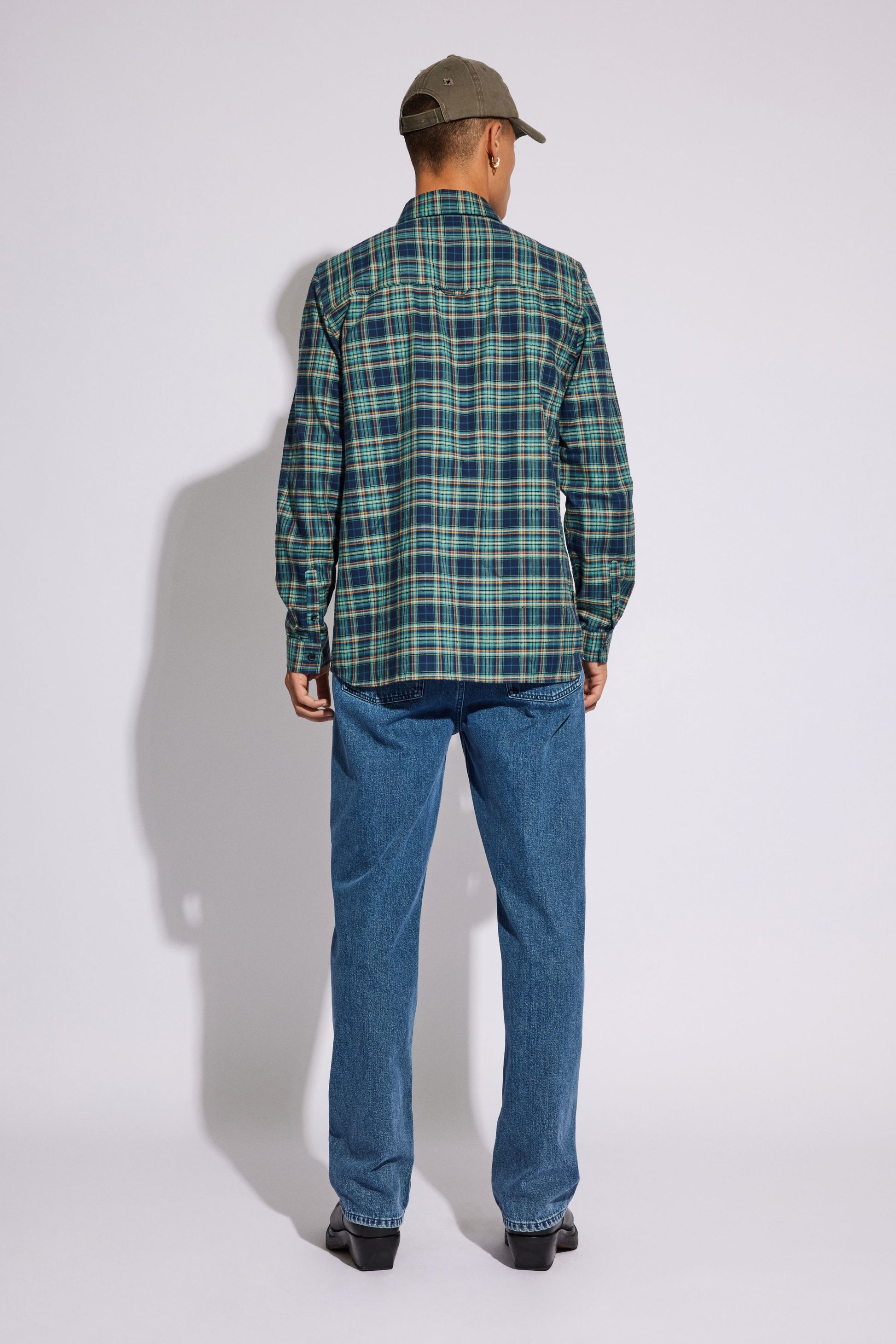 Won Hundred Men Rex Shirt Green Check