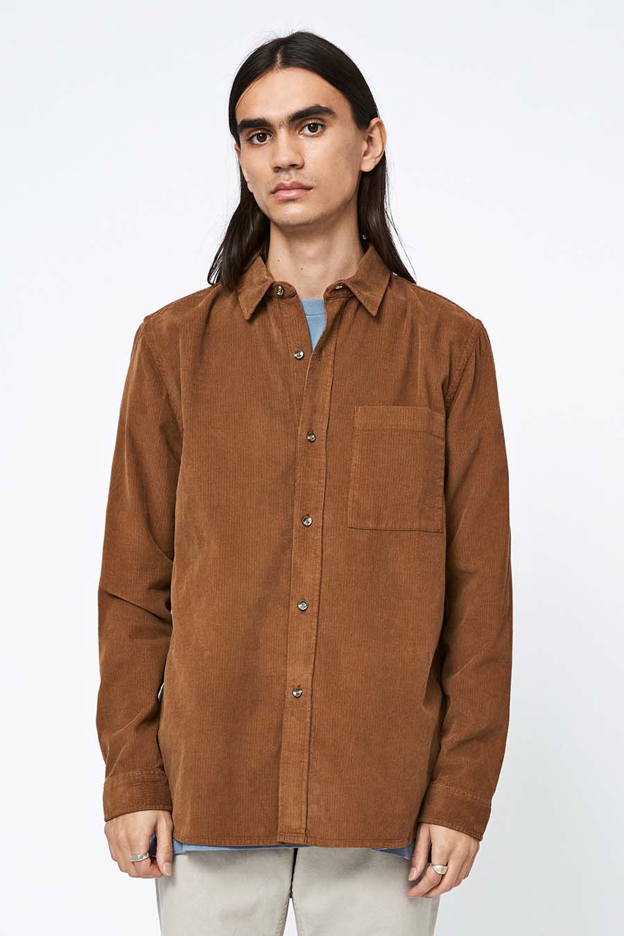 Won Hundred Men Rex Corduroy Shirt Toffee