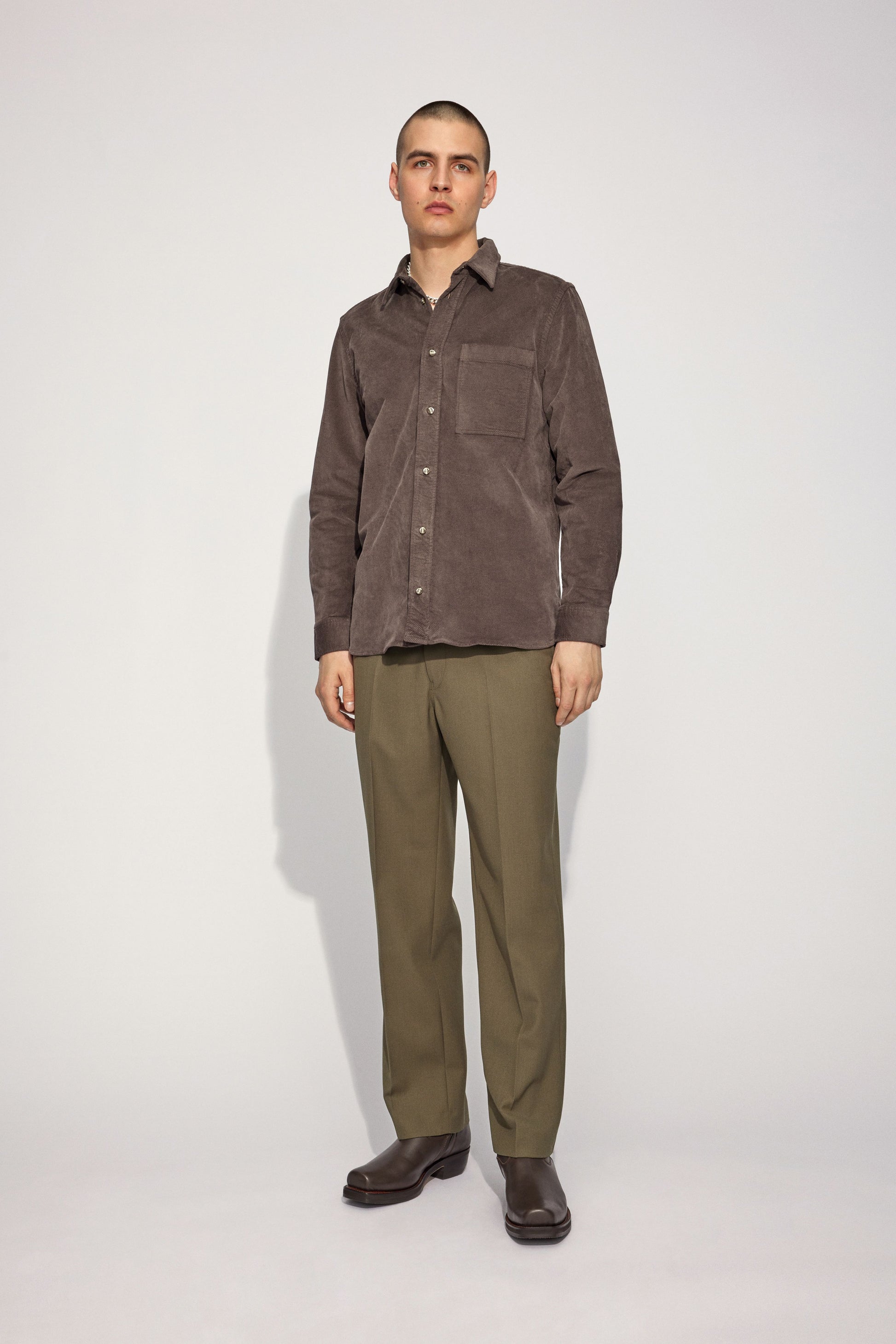 Won Hundred Men Rex Shirt Shirt Chocolate Brown