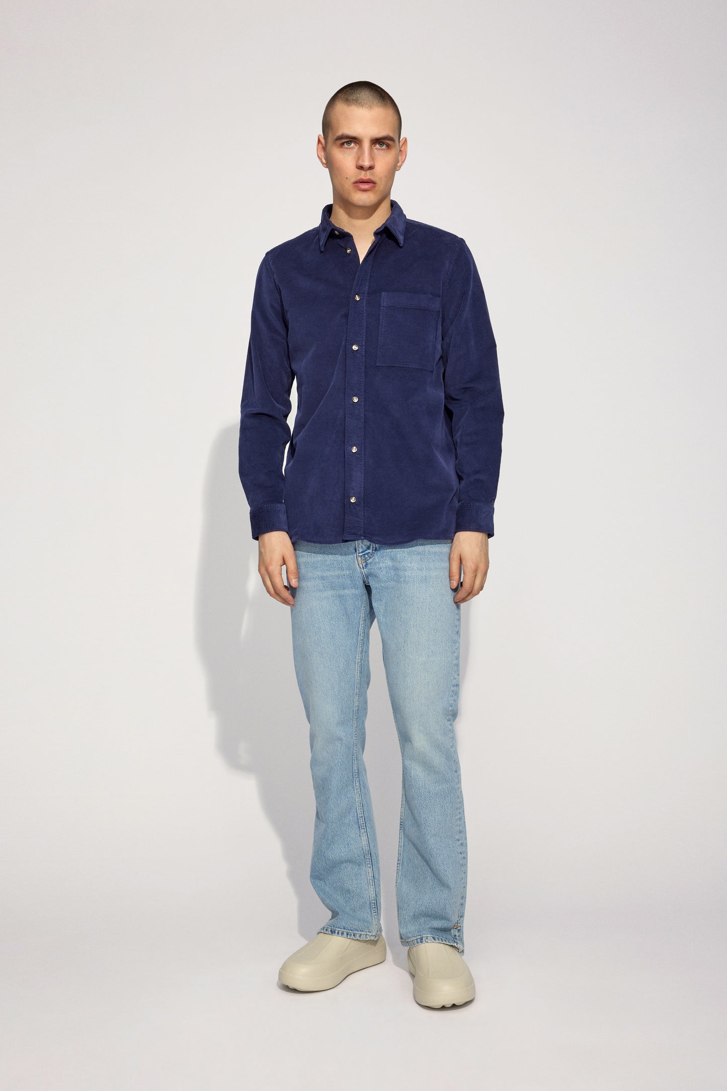 Won Hundred Men Rex Shirt Shirt Maritime Blue