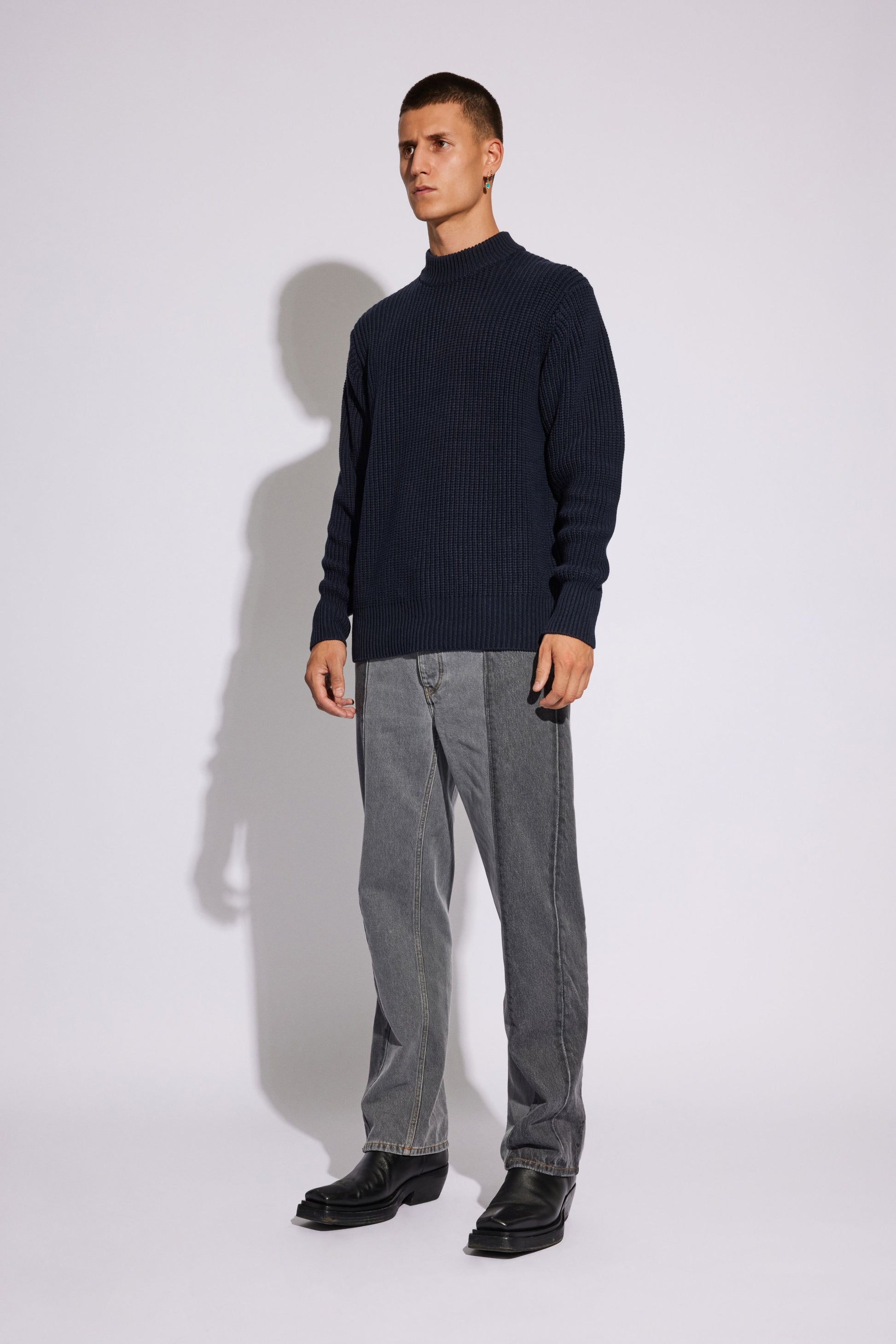 Won Hundred Men Rory Knit Knitwear Maritime Blue