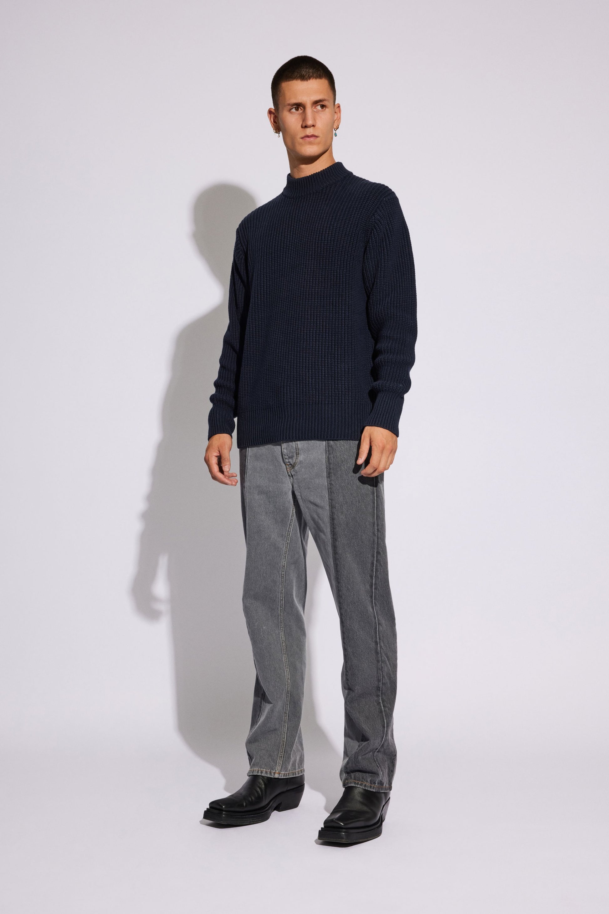 Won Hundred Men Rory Knit Knitwear Maritime Blue