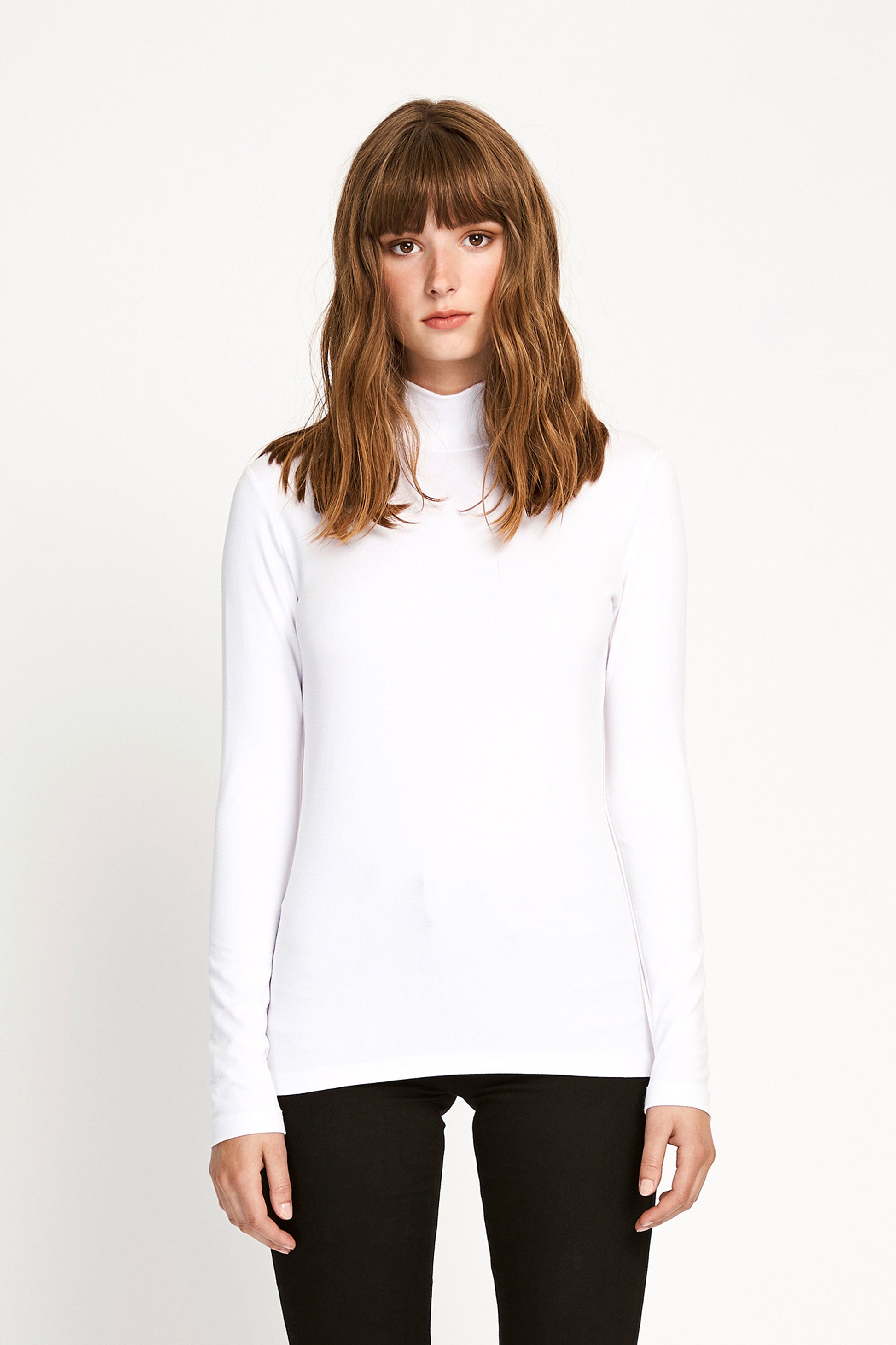 Won Hundred Women Roxy Turtleneck Top Top White