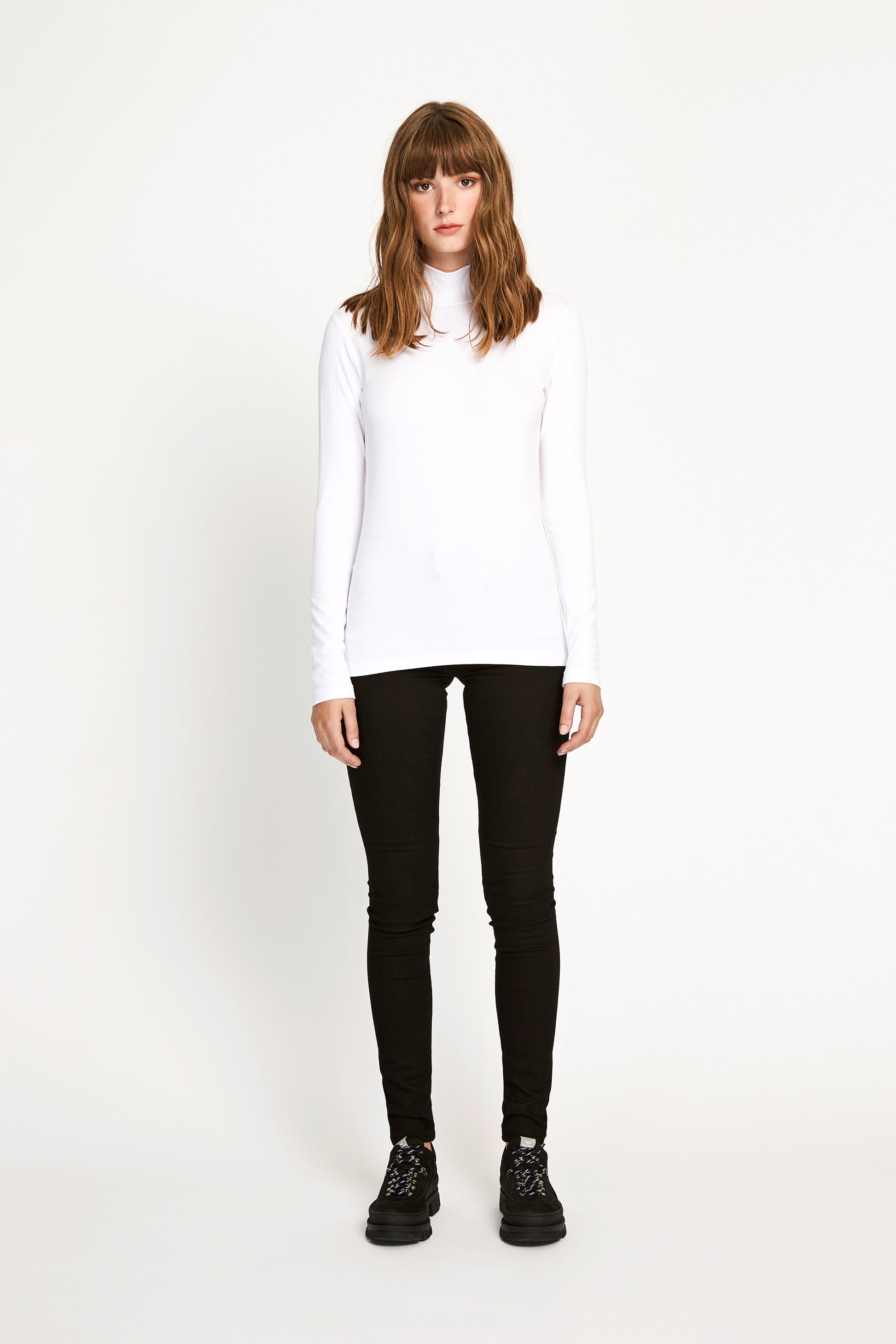 Won Hundred Women Roxy Turtleneck Top Top White