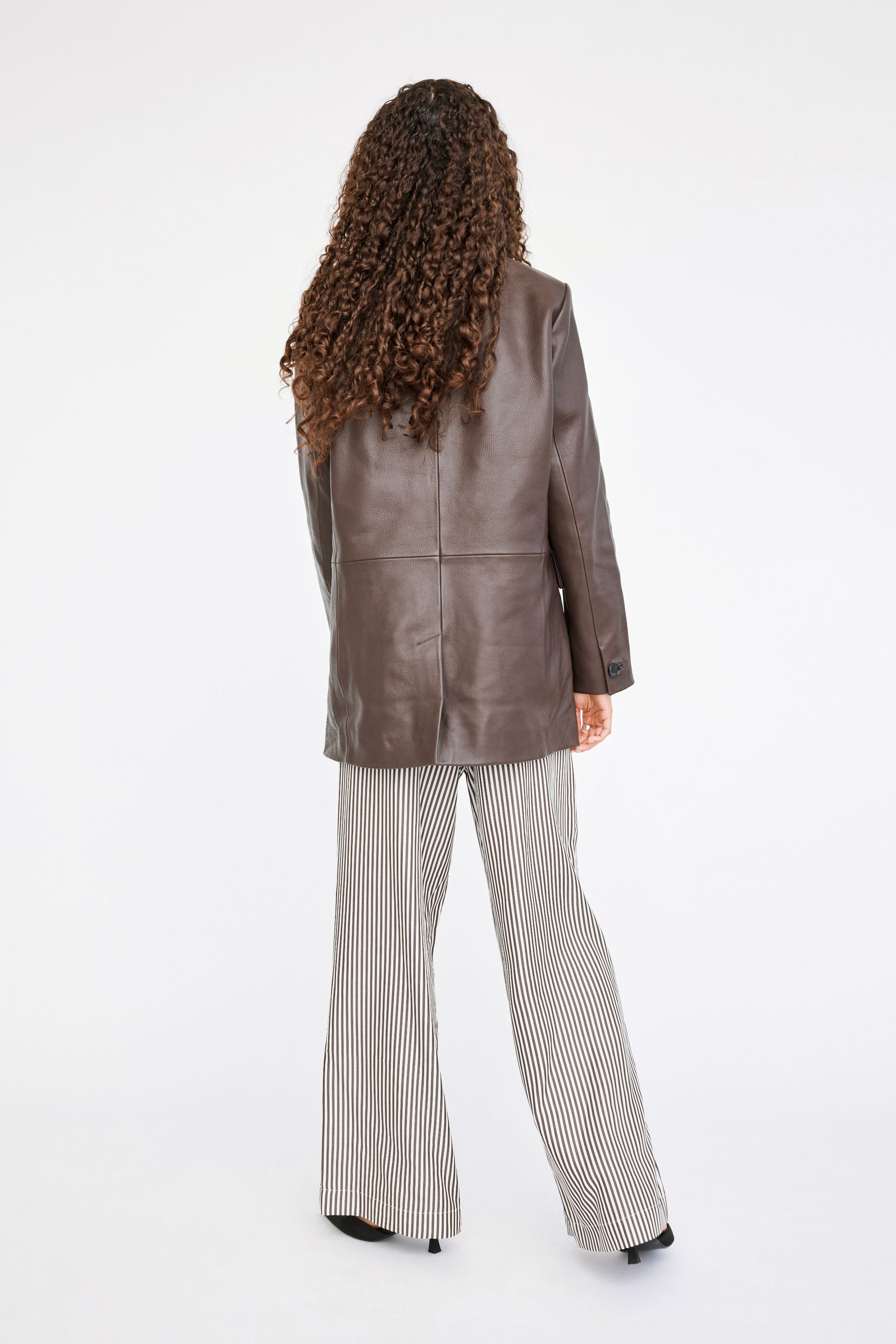 Won Hundred Women Scout Jacket Leather Garment Coffee Bean