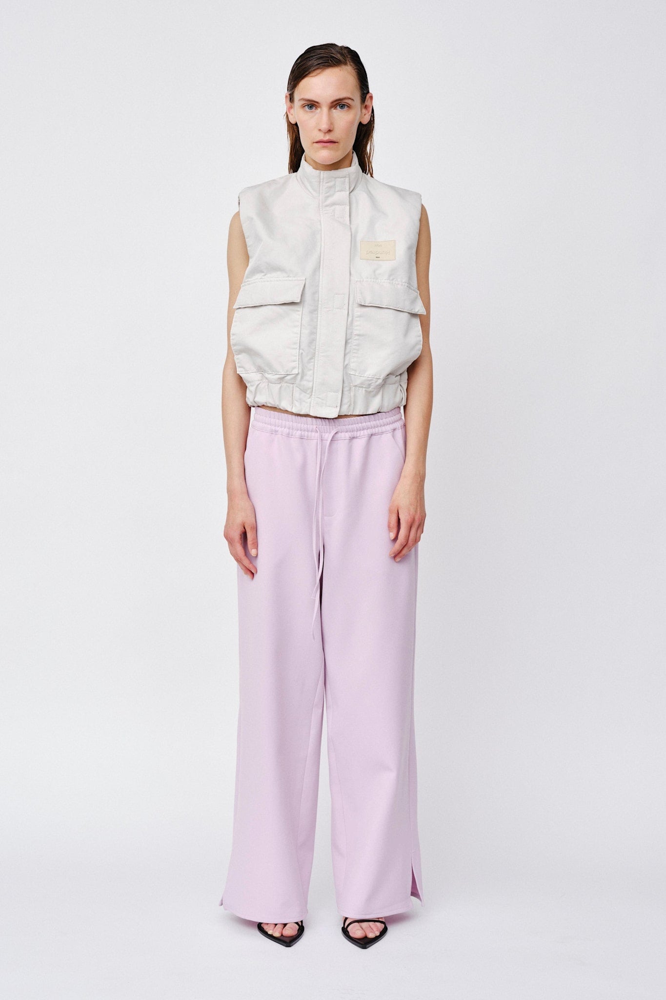 Won Hundred Women Stormy Slit Trousers Fair Orchid