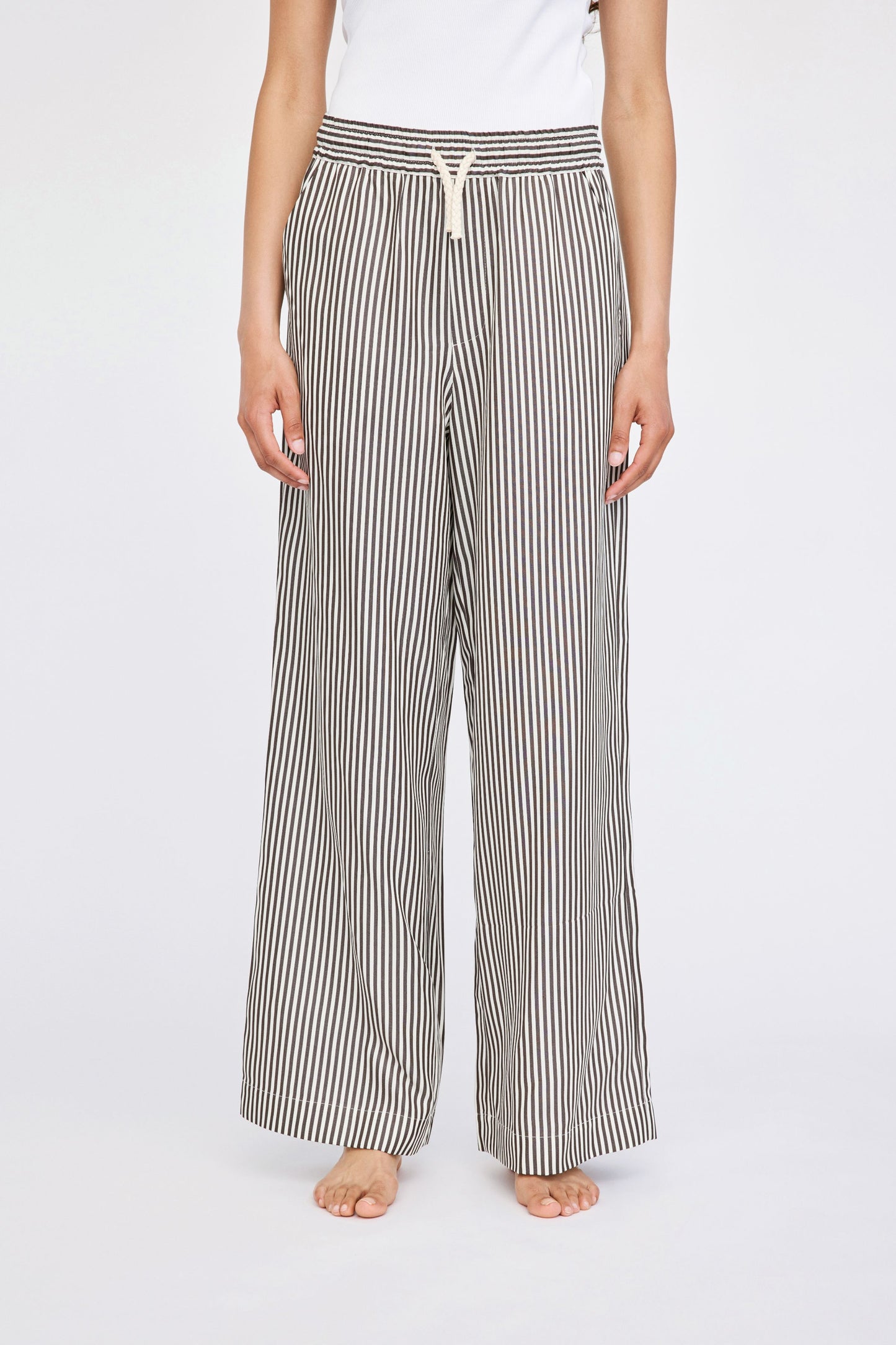 Won Hundred Women Stormy Trousers Trousers Coffee Bean Stripe