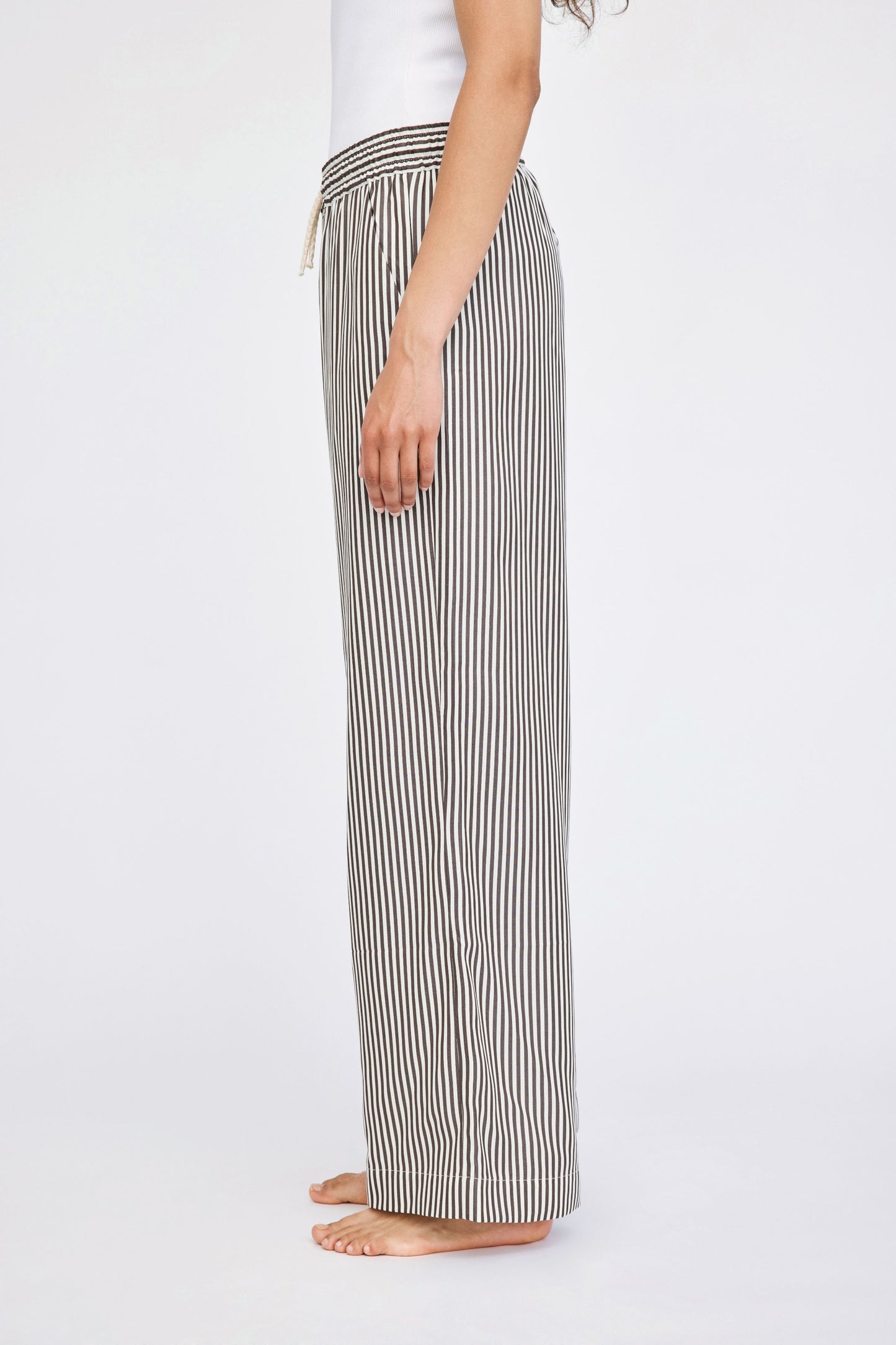 Won Hundred Women Stormy Trousers Trousers Coffee Bean Stripe