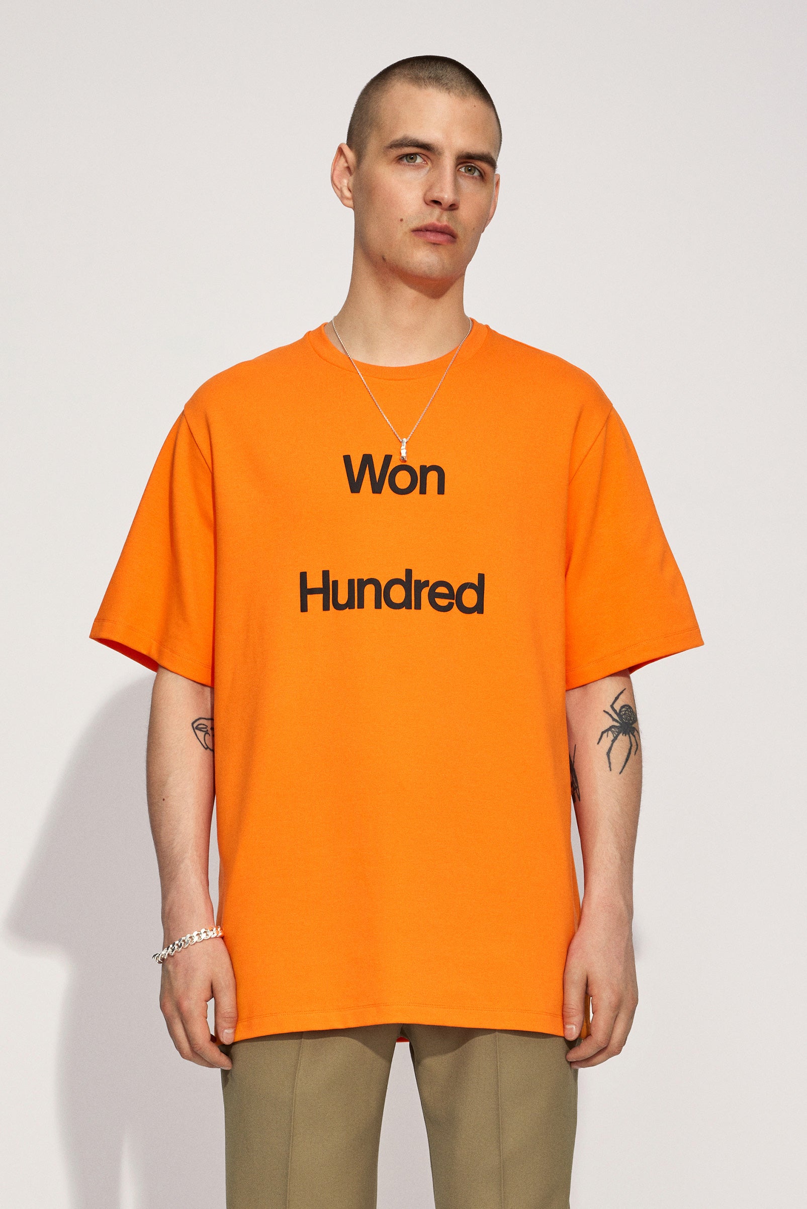 Won Hundred Men Talinn T-Shirt T-shirt Persimmon orange