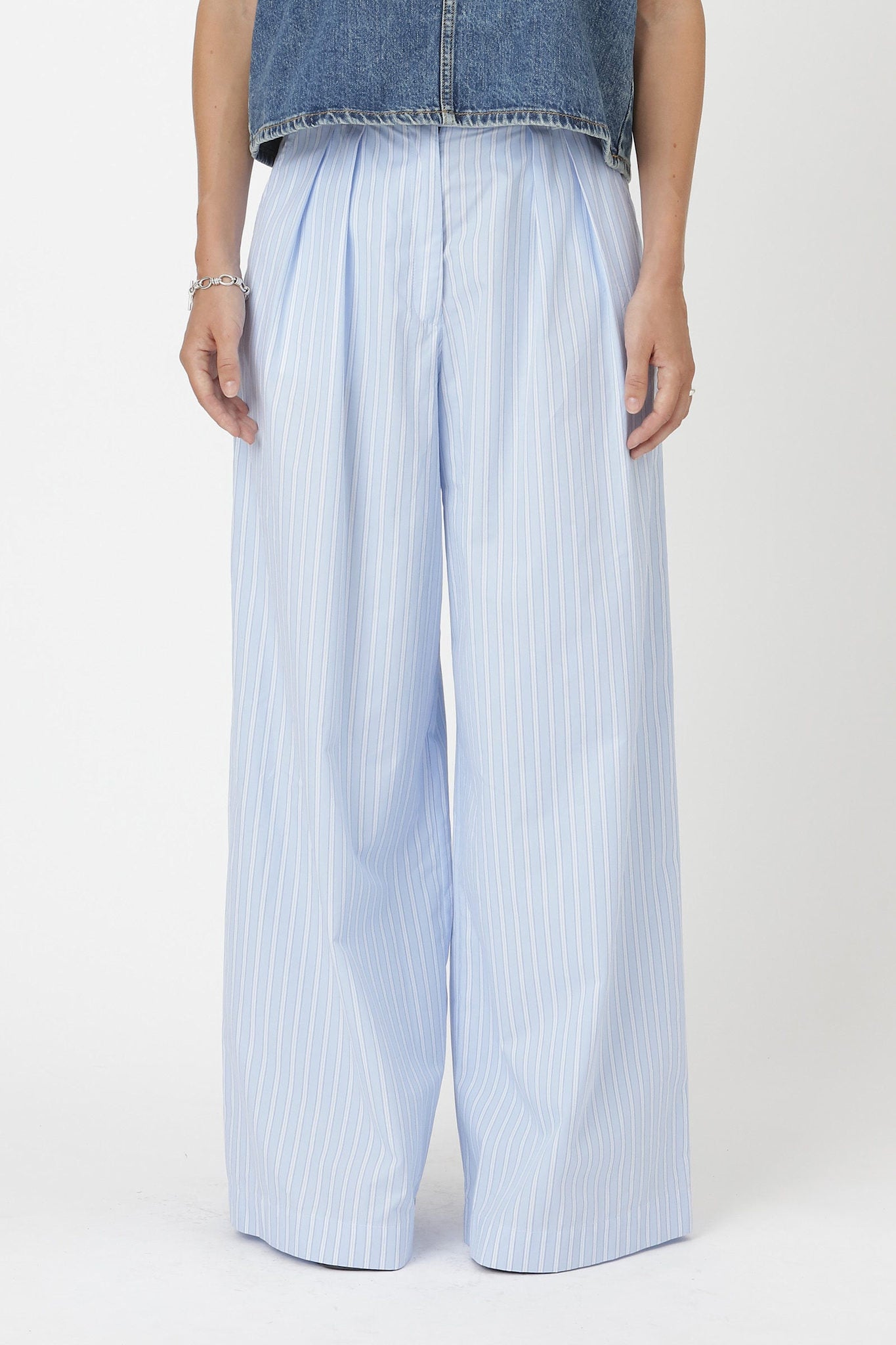 Won Hundred Women Thalia Trousers Blue Stripe