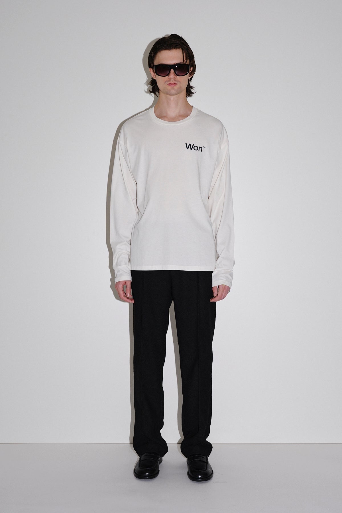 Won Hundred Men The Staff Tee LS M T-shirt White