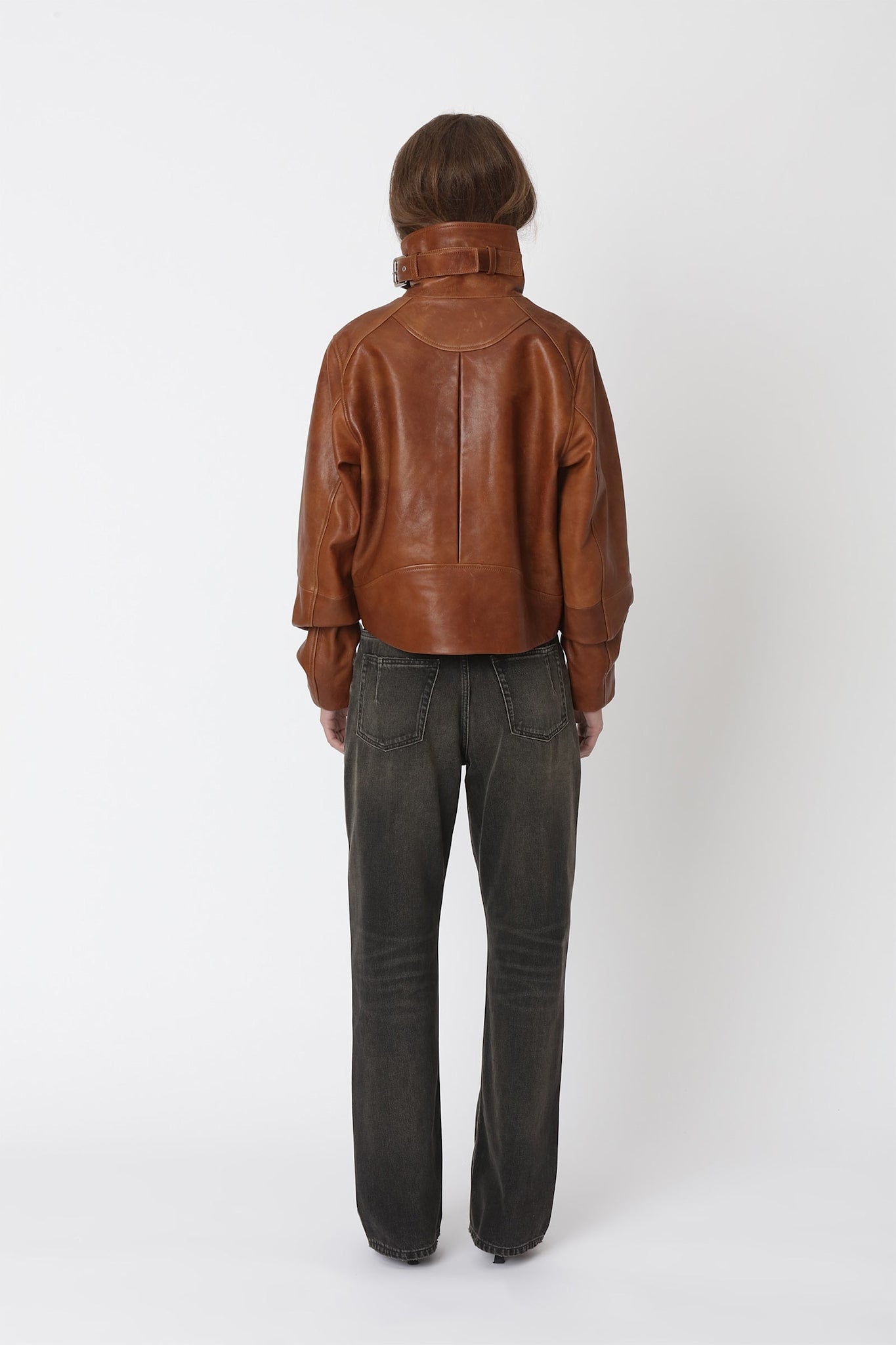 Won Hundred Women Tibby Leather Jacket Jacket Washed Red