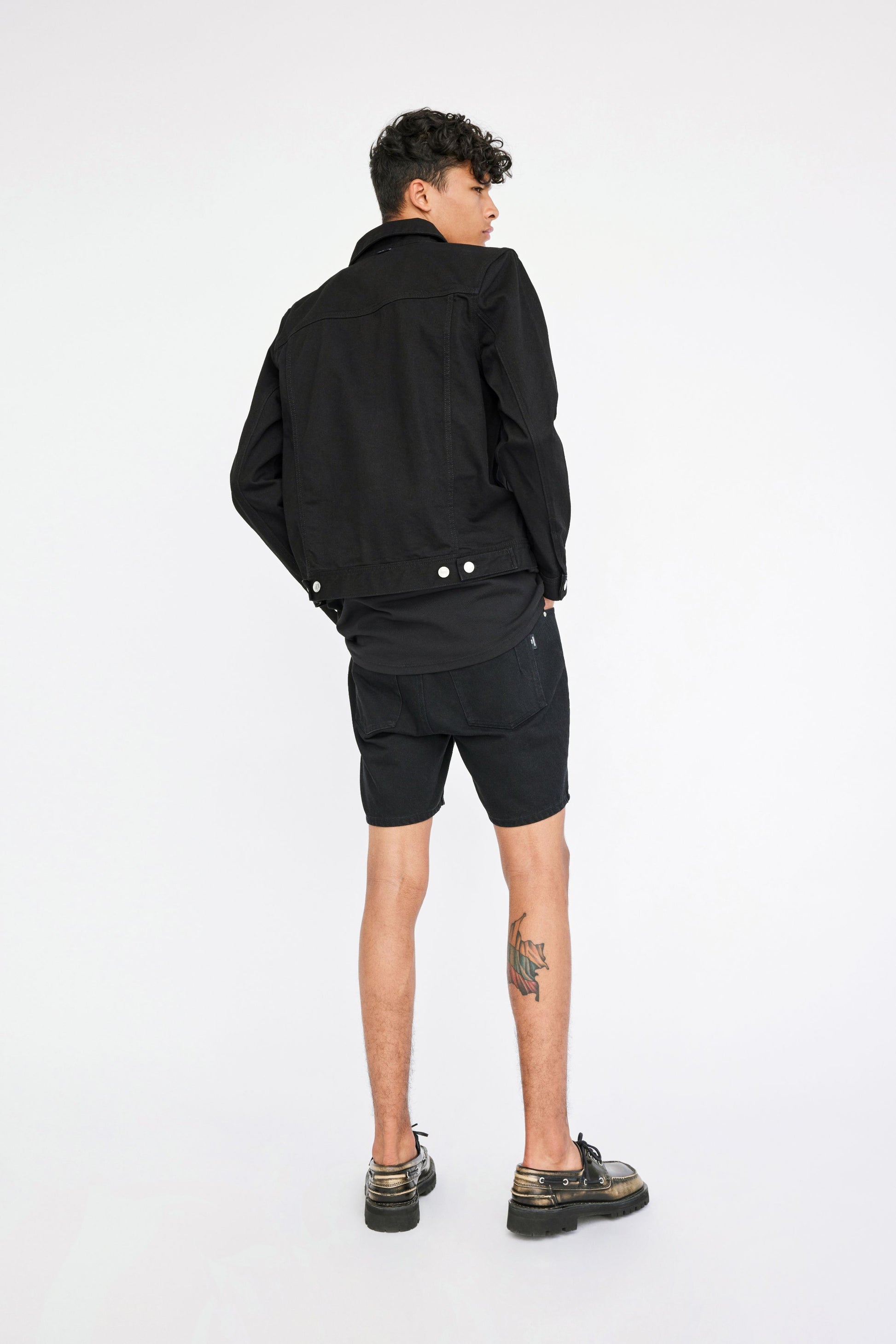 Won Hundred Men Vinny Jacket Jacket Rinse Black