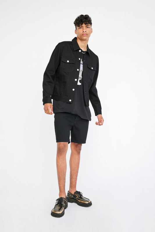 Won Hundred Men Vinny Jacket Jacket Rinse Black