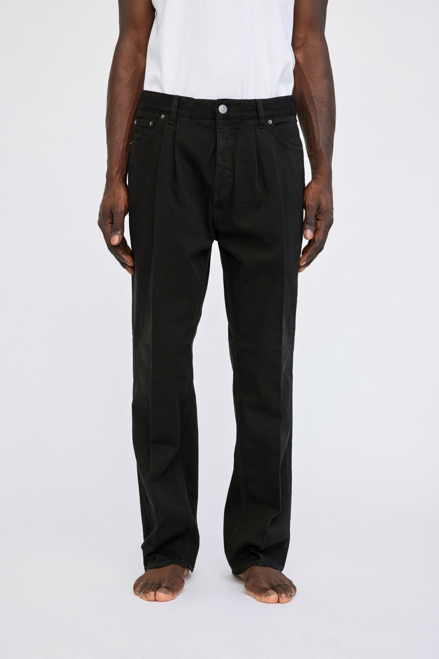 Won Hundred Men Wayne Trousers Trousers Black