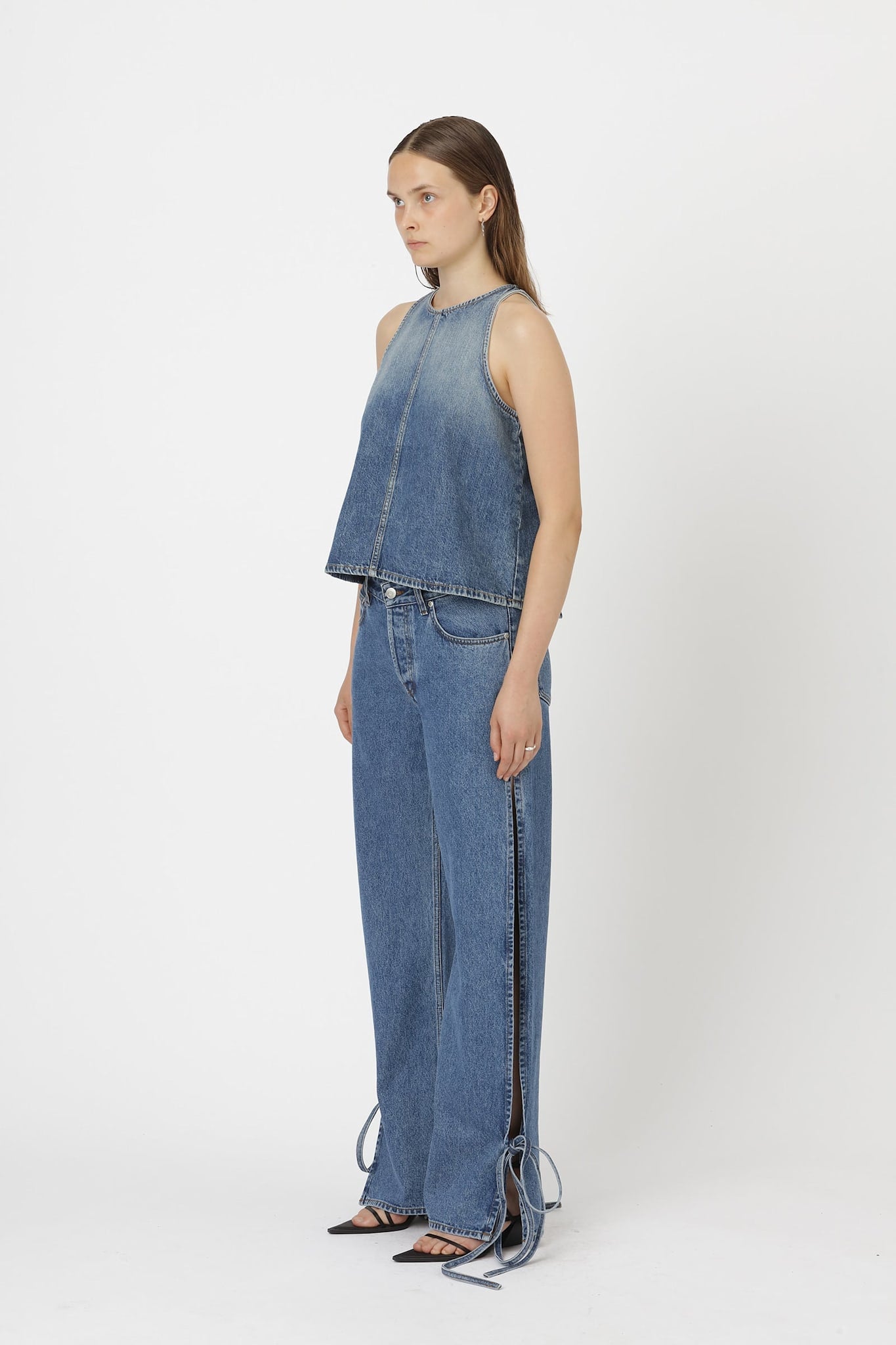 Won Hundred Women Xenia Top Top Tintet Lui Blue