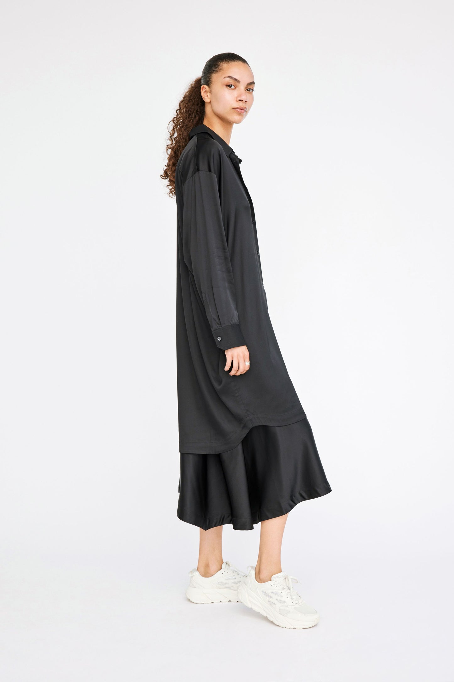 Won Hundred Women Zara Long Shirt Shirt Black