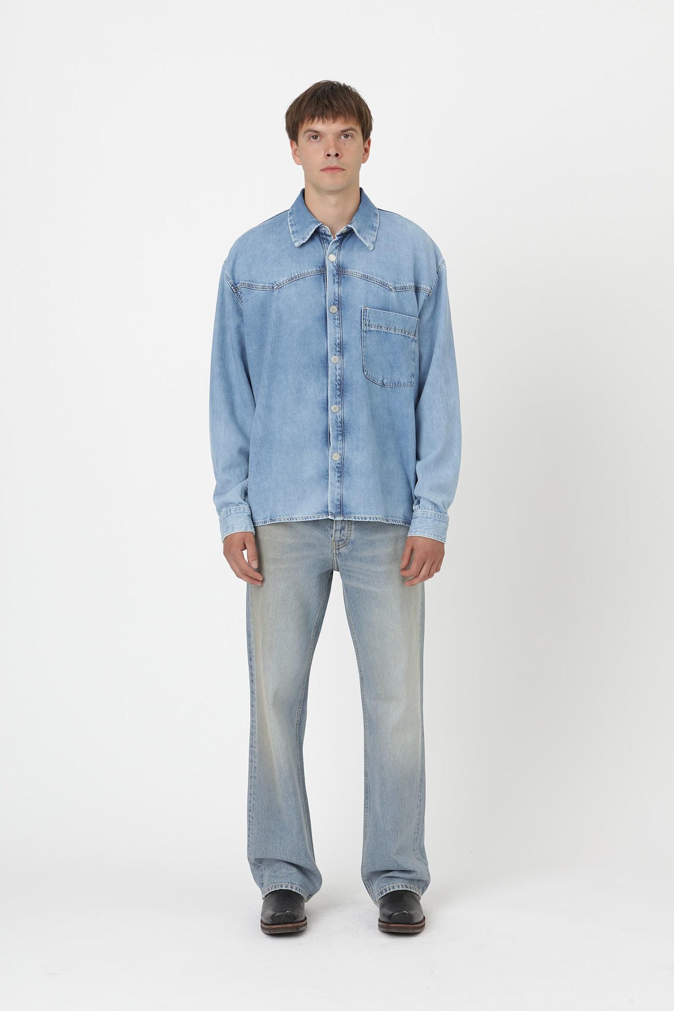 Won Hundred Men Zayne Denim Shirt Glory Blue