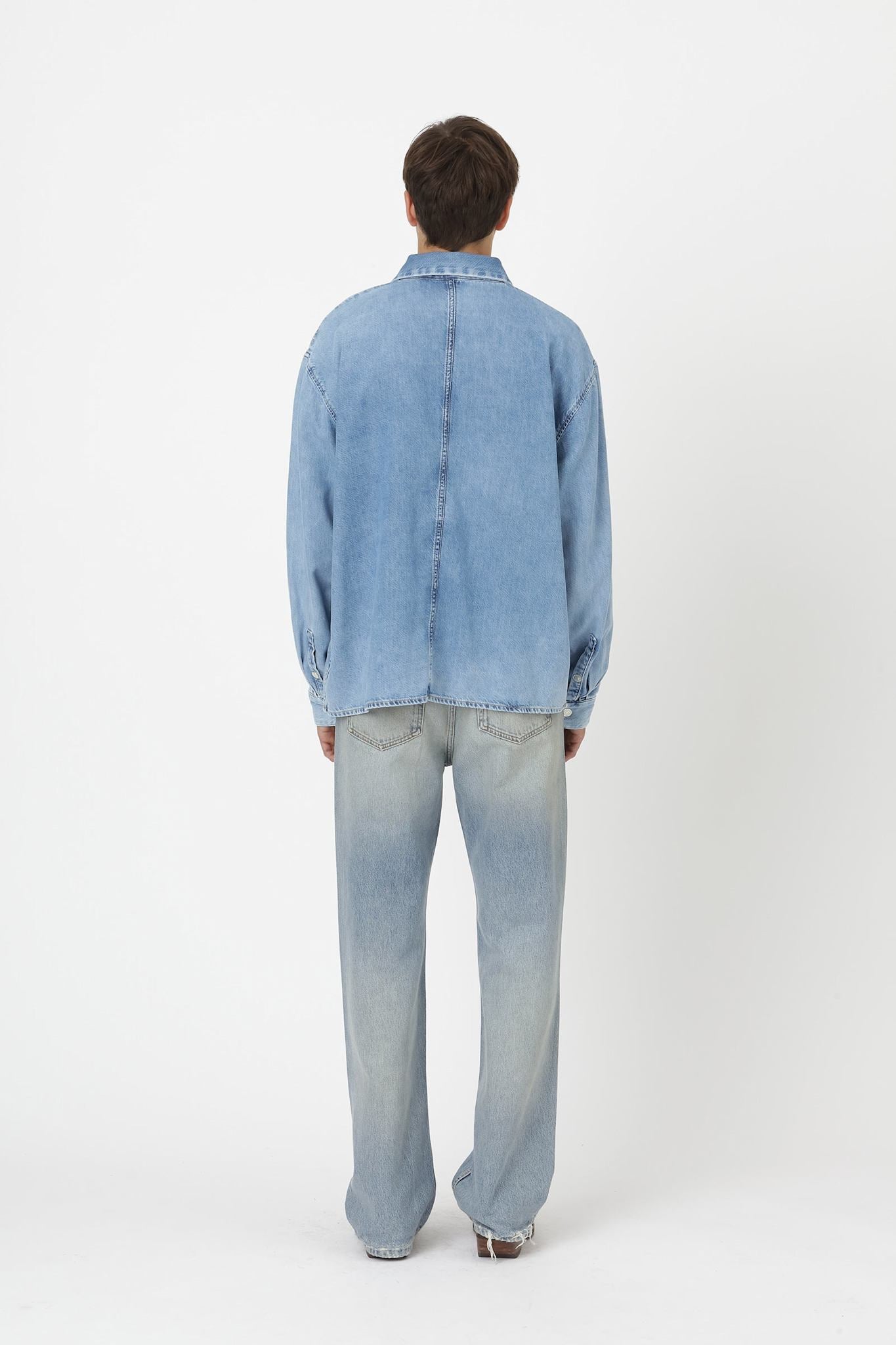 Won Hundred Men Zayne Denim Shirt Glory Blue