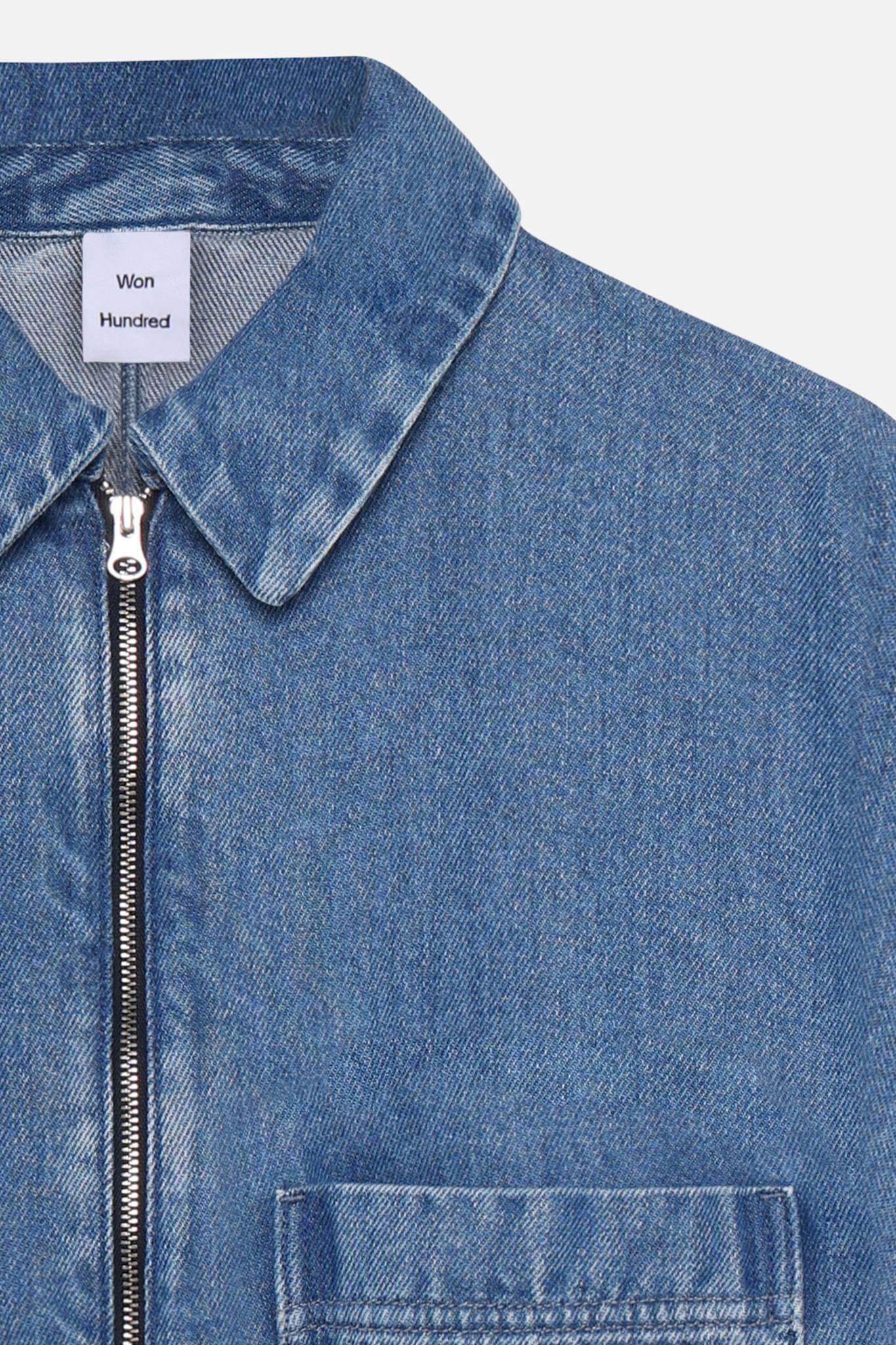 Zayne Denim Zip Shirt - Won Hundred Online Store