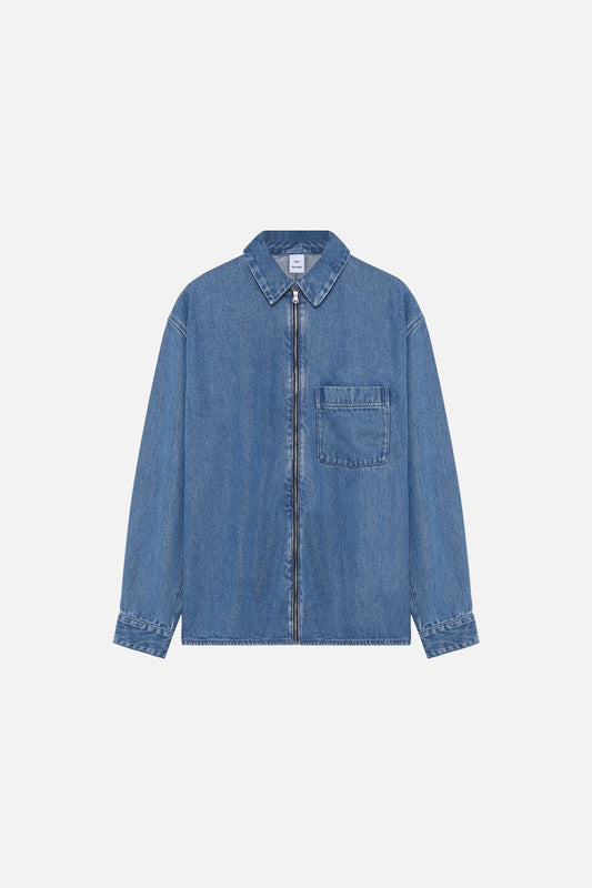 Zayne Denim Zip Shirt - Won Hundred Online Store