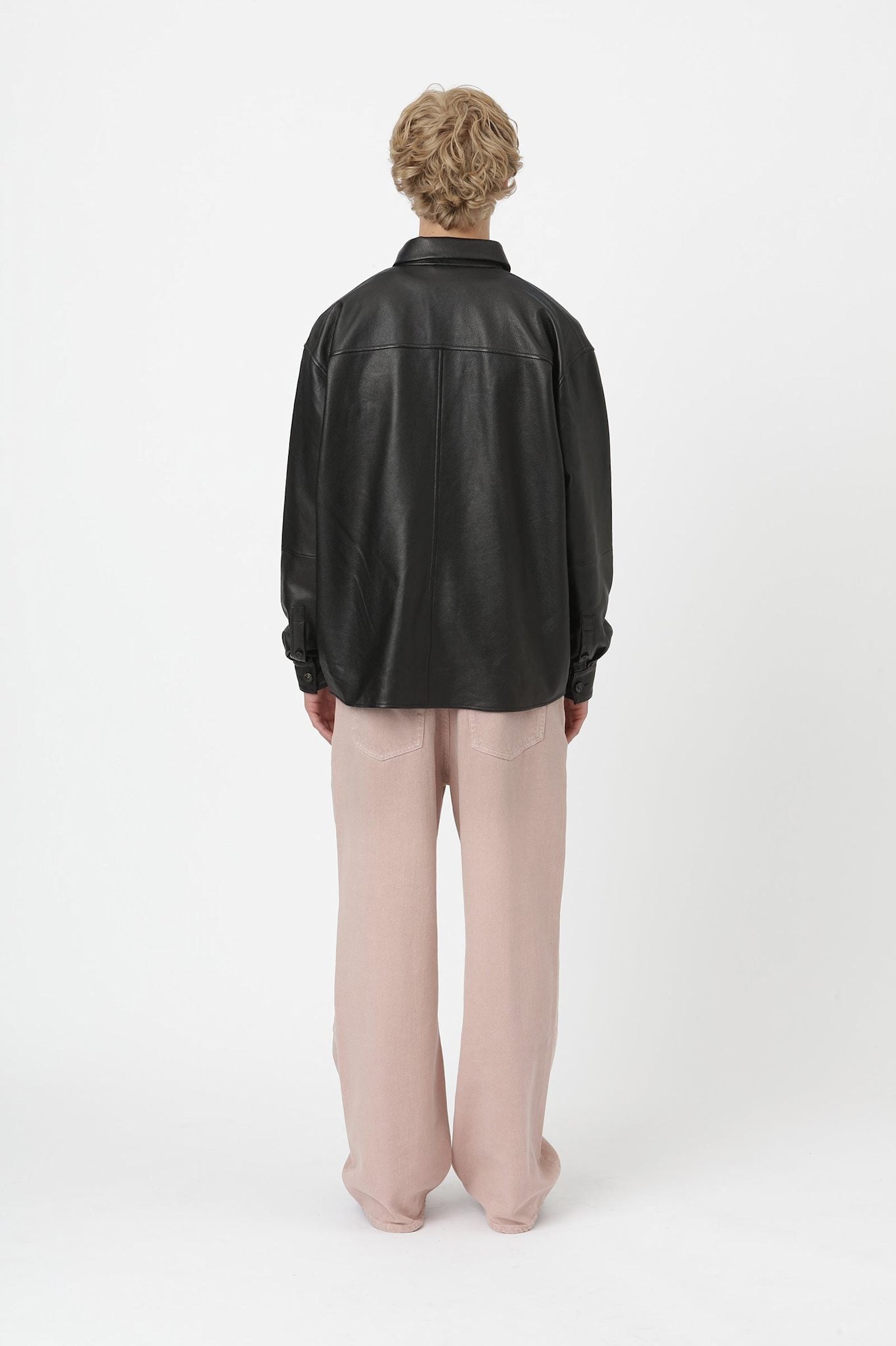 Won Hundred Men Zayne Leather Leather Garment Black