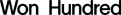 Won Hundred logo