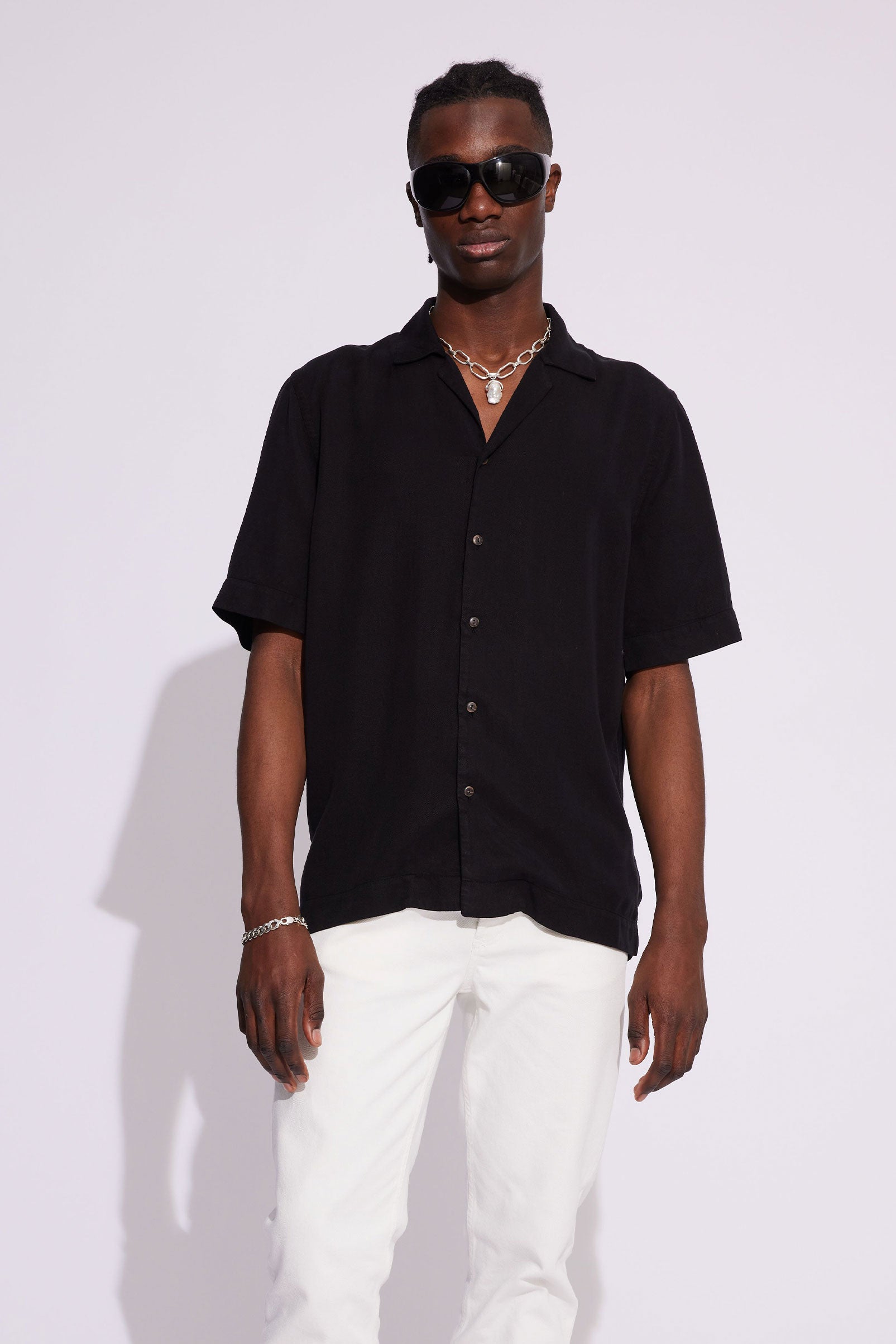 Won Hundred Men Gonzo Shirt Washed Black