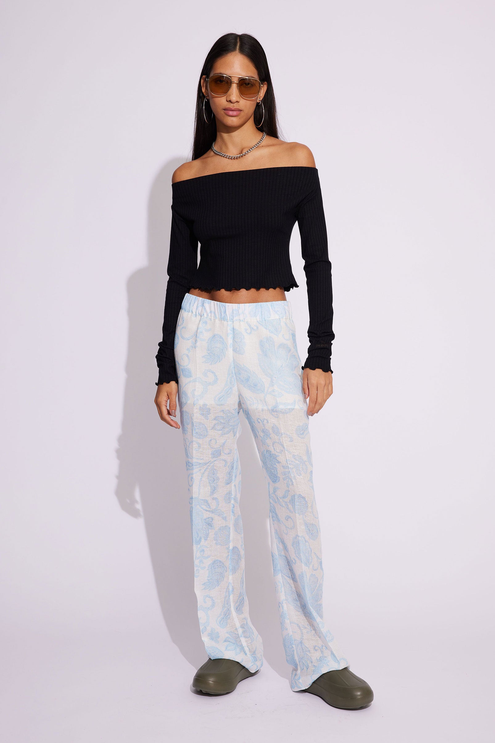 Won Hundred Women Phoebe Trousers Blue AOP